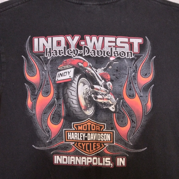Harley-Davidson Indy West Men's Black Tee- Medium - Picture 2 of 9
